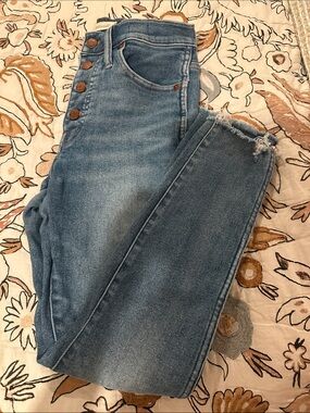 Madewell High-Rise Skinny Jeans — Light Blue Denim